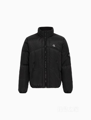 Calvin Klein 22早秋新款男士休闲立领简约印花鸭绒保暖羽绒服J322318
