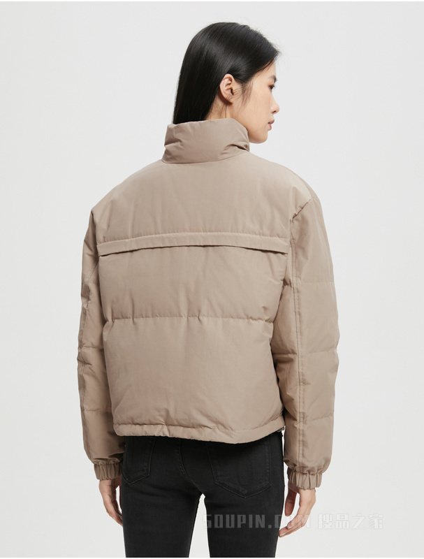 Calvin Klein 22早秋新款女士立领简约印花可打包鸭绒保暖羽绒服J219967