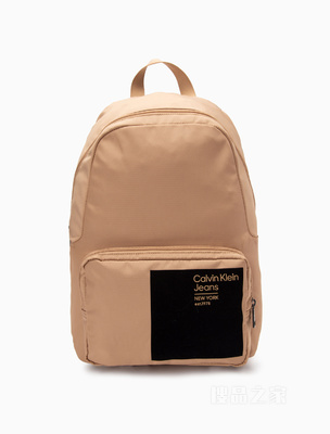 Calvin Klein 22秋冬新款男士时尚植绒LOGO大容量双肩包HH3506