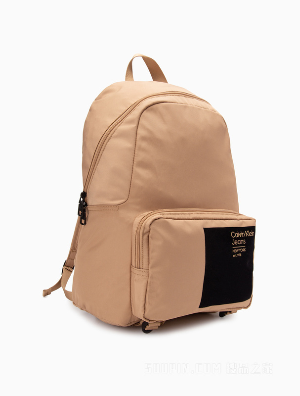 Calvin Klein 22秋冬新款男士时尚植绒LOGO大容量双肩包HH3506