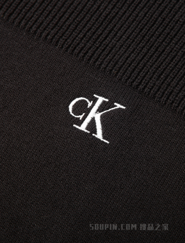 Calvin Klein 22早秋新款男士时尚简约刺绣舒适立领拉链针织开衫ZM02093
