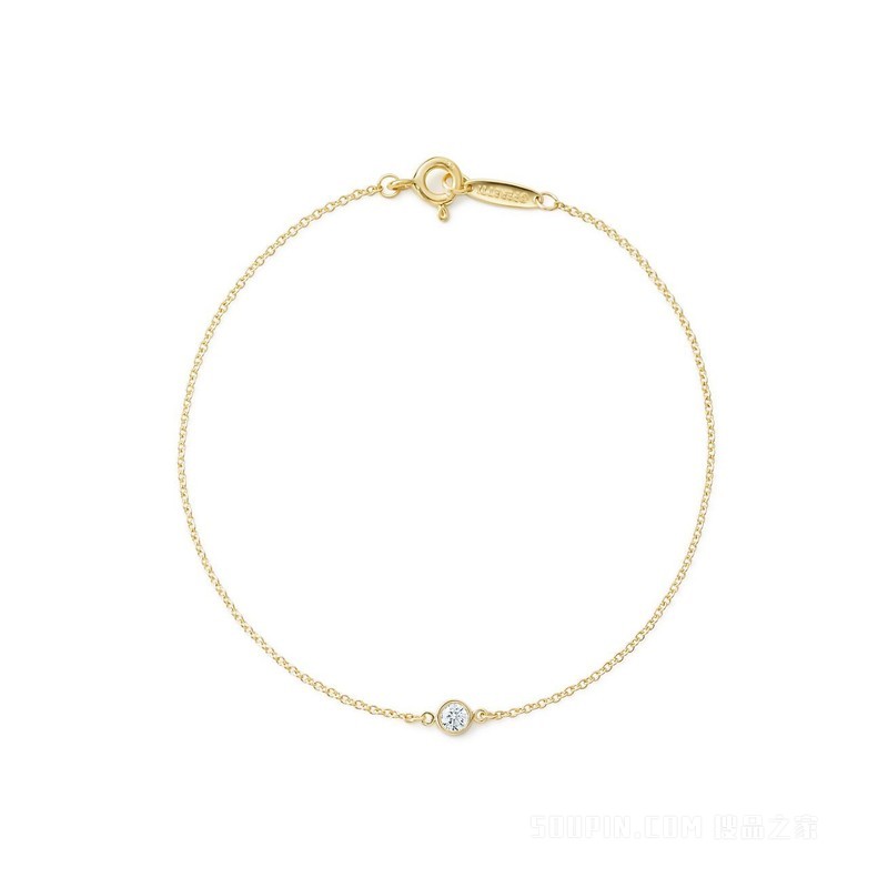 Elsa Peretti® 系列 18K 黄金镶钻 Diamonds by the Yard™ 手链。