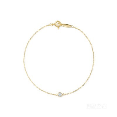 Elsa Peretti® 系列 18K 黄金镶钻 Diamonds by the Yard™ 手链。