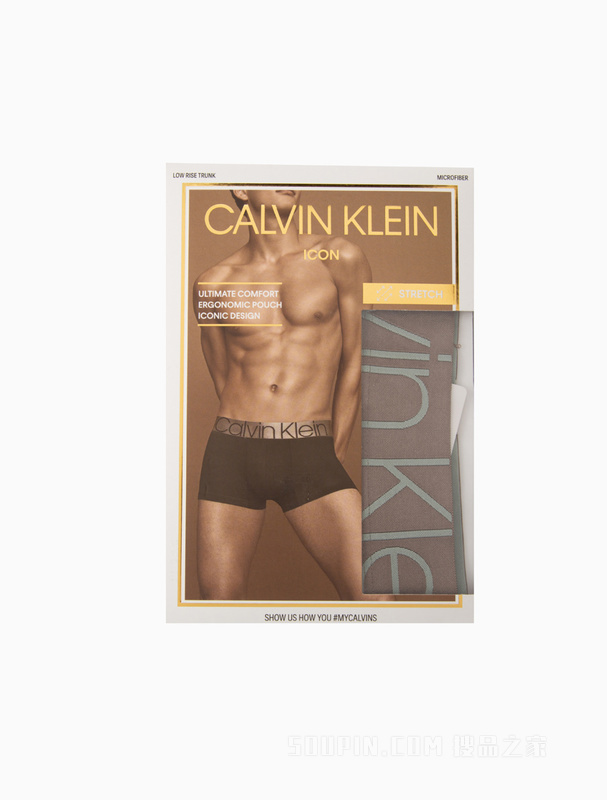 【炫光引力带】Calvin Klein 22早秋男士光泽LOGO细滑透气平角内裤NB2540