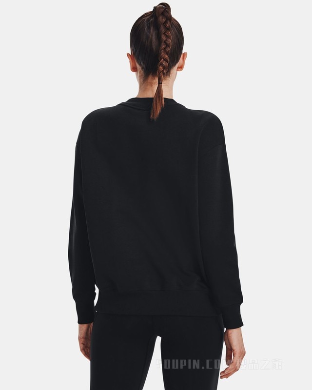 女士UA Rival Crest Graphic抓绒圆领运动衣