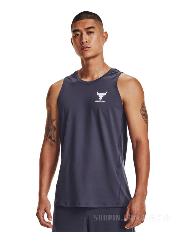 男士Project Rock强森Armour印花修身型背心