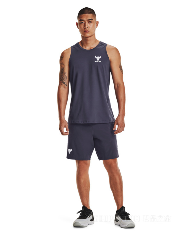 男士Project Rock强森Armour印花修身型背心