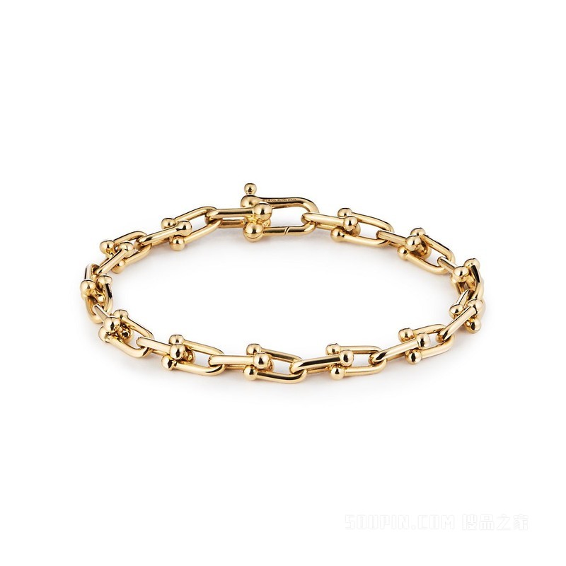Tiffany HardWear 系列 18K 黄金链环手链，中号