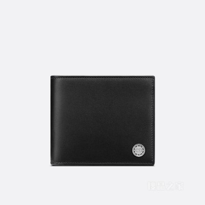 钱包 黑色光滑牛皮革“CD Button”标志