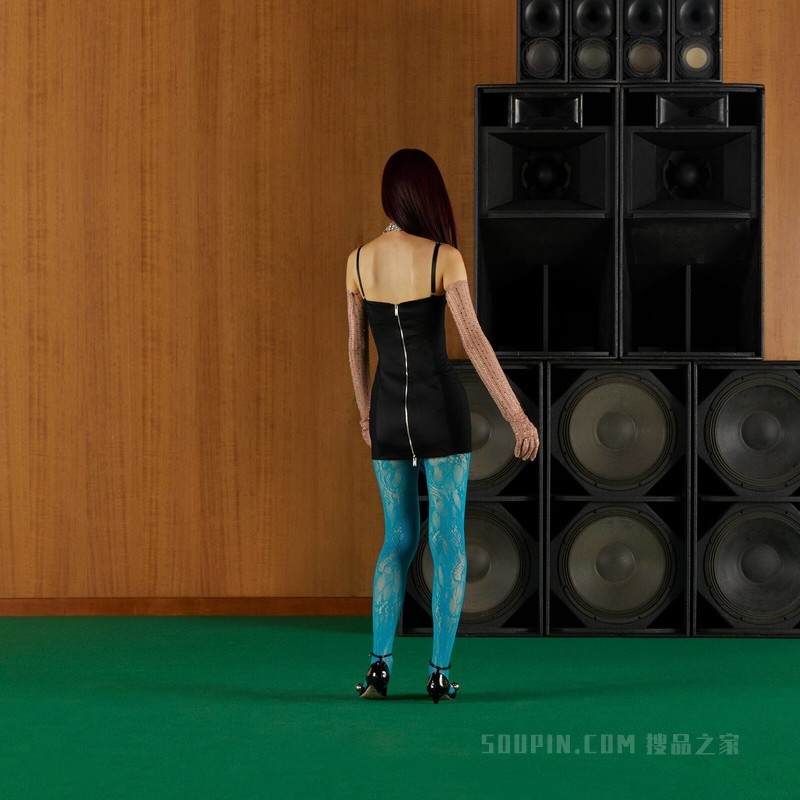 真丝硬缎连衣裙 黑色