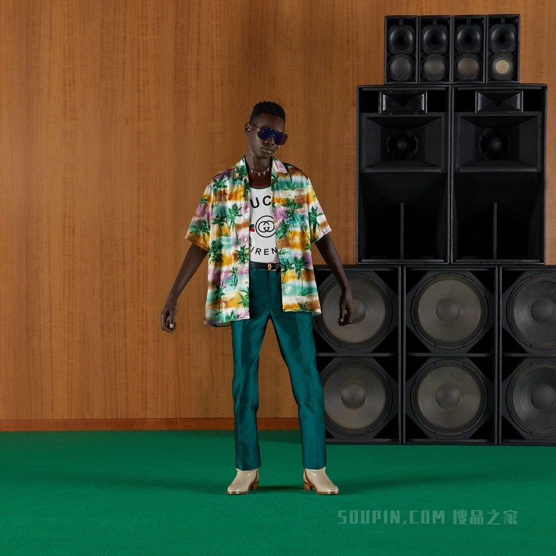 缎面正装西裤 深绿色