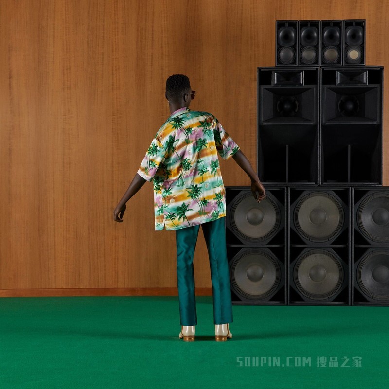 缎面正装西裤 深绿色