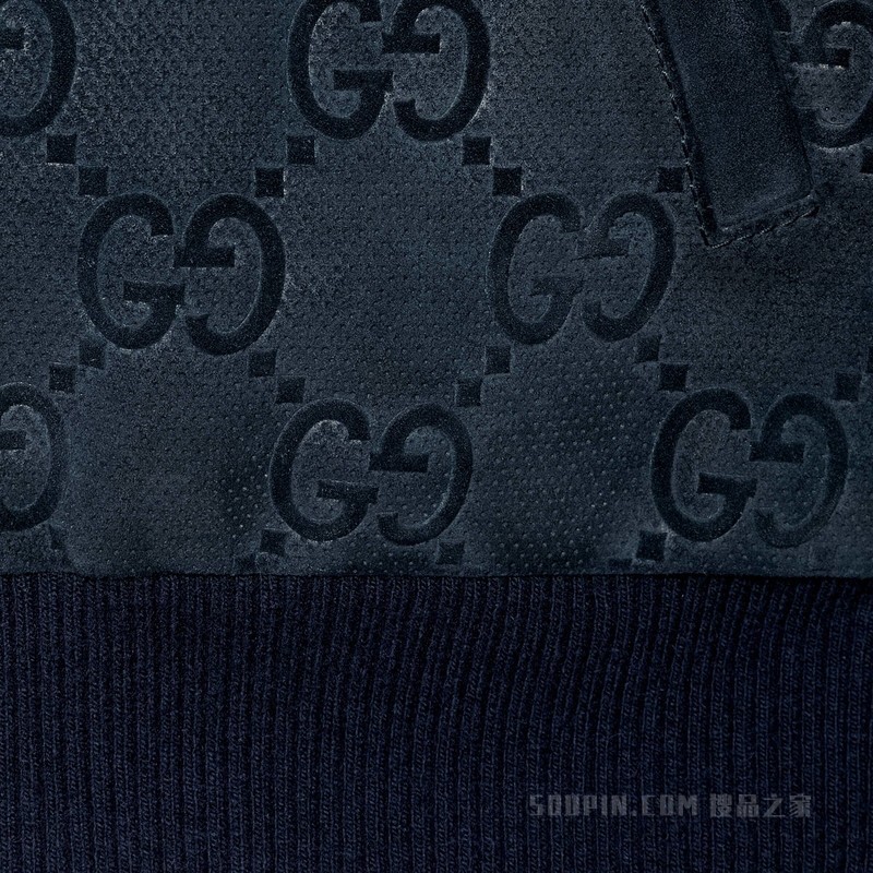 GG印花绒面材质飞行员夹克 蓝色