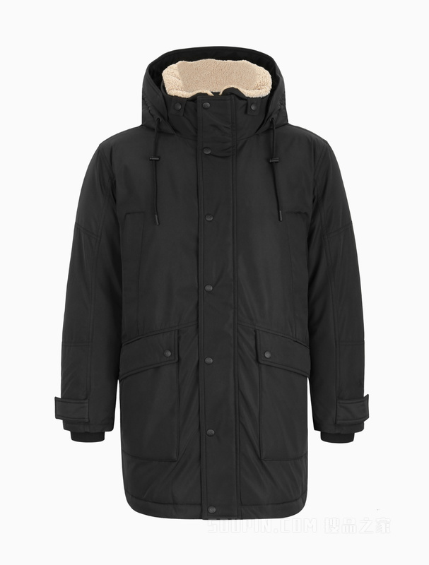 Calvin Klein 男装时尚连帽高领中长款羽绒服 J318157