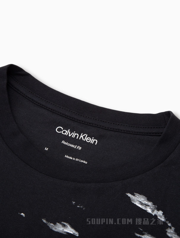 Calvin Klein 22早秋男士时尚圆领风景图案宽松纯棉透气短袖T恤40HM897