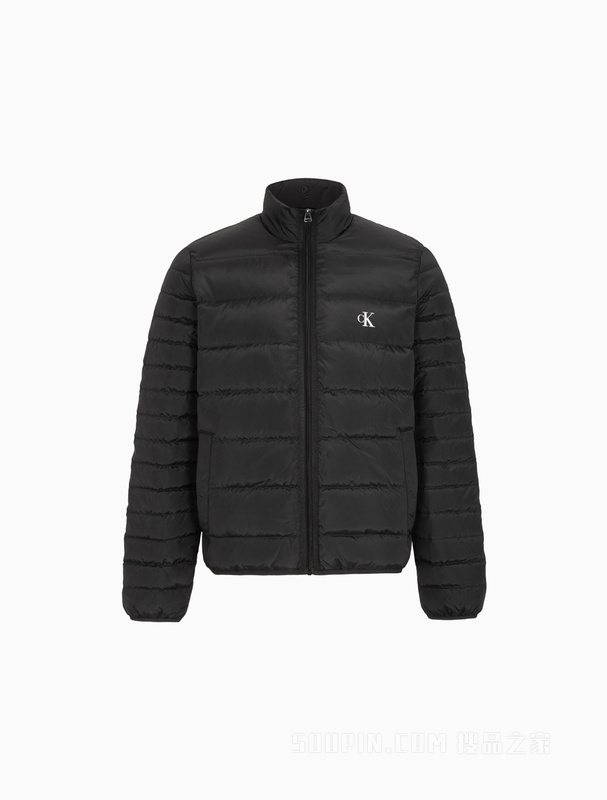 Calvin Klein 22早秋新款男士时尚印花立领鸭绒绗缝保暖羽绒服J322553