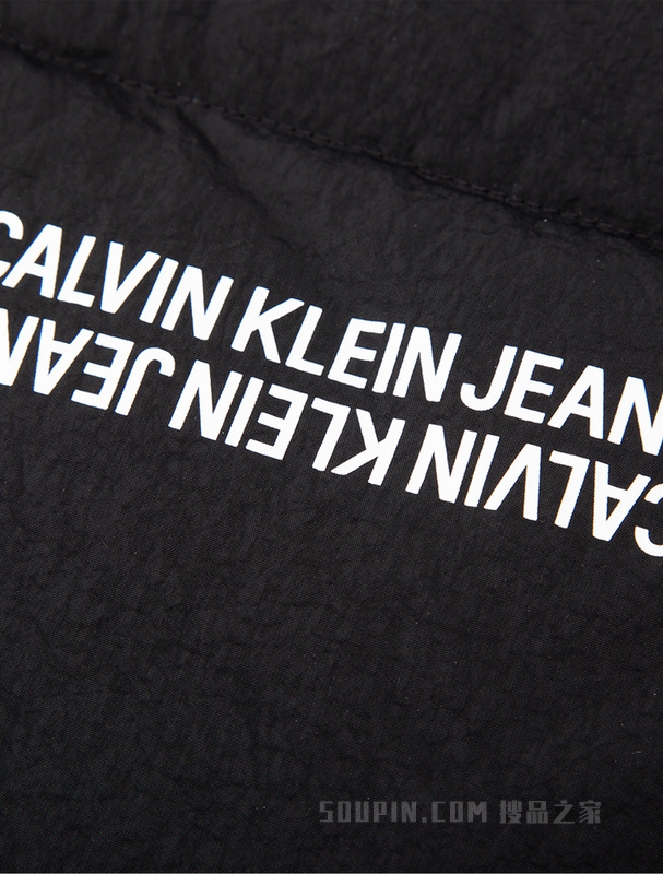 Calvin Klein 22早秋新款男士休闲连帽正反印花保暖夹棉外套ZM02043