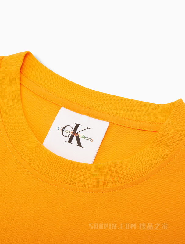 【彩虹系列】Calvin Klein 22春夏男士圆领纯棉字母印花短袖T恤J321488