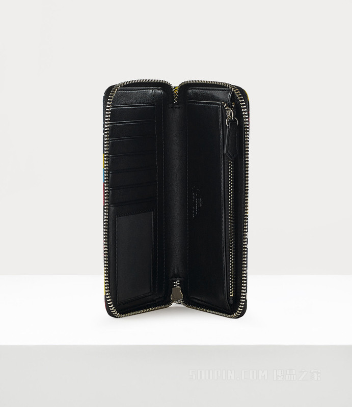 Orb And Heart Check New Zip Round Wallet