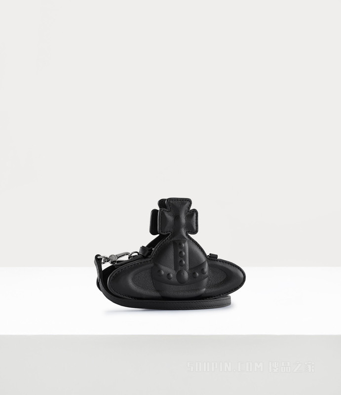 Smooth Leather Injected Orb Nano Orb Crossbody Bag