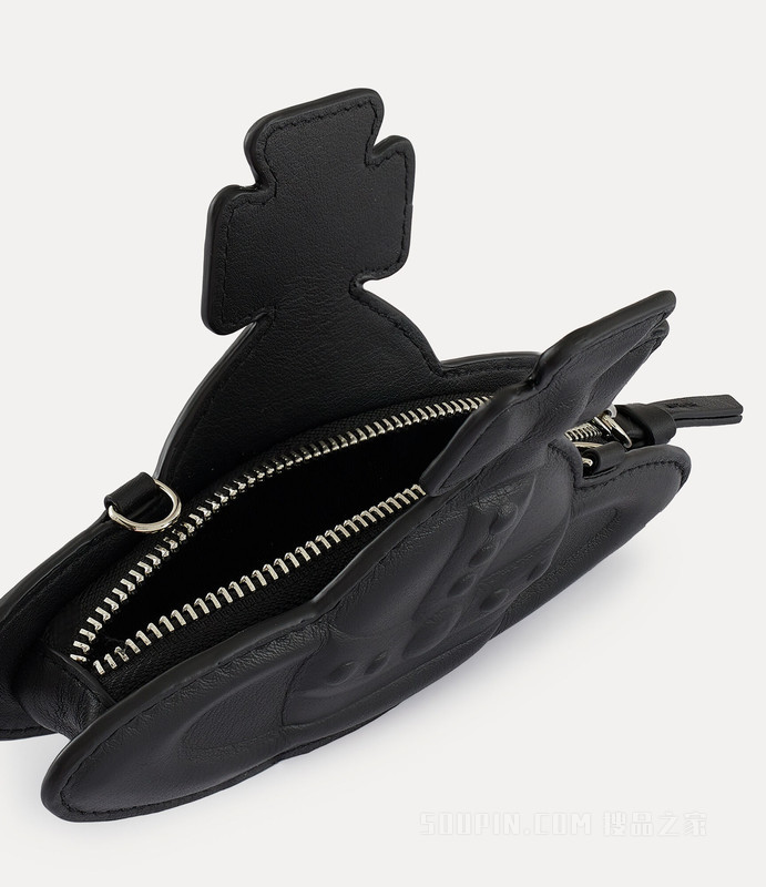 Smooth Leather Injected Orb Nano Orb Crossbody Bag