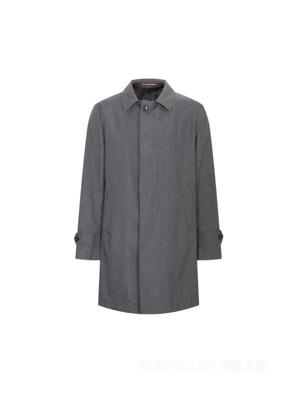 22新款春季男装商务通勤单粒扣中长款翻领风衣THC4072600