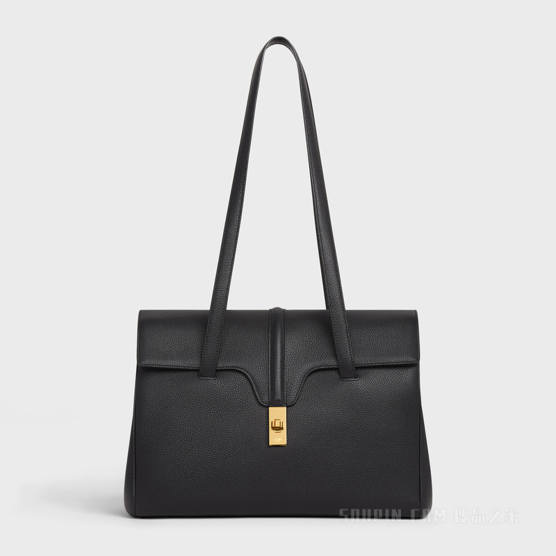 SOFT 16中号柔软粒面牛皮革手袋 24660