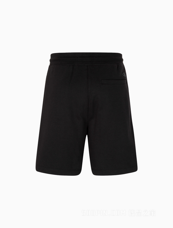 Calvin Klein 22春夏男女情侣中性简约LOGO抽绳直筒针织短裤J400147