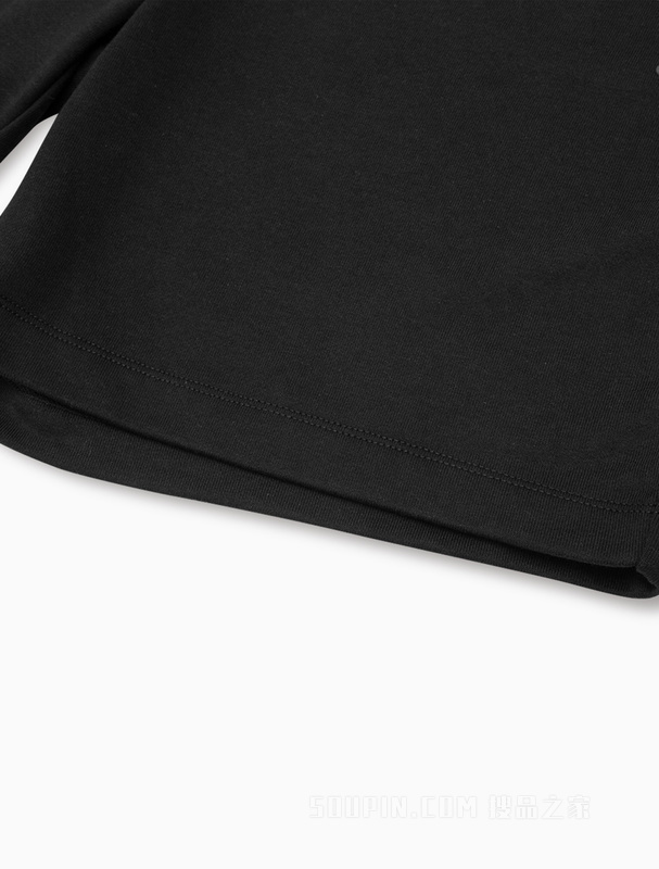 Calvin Klein 22春夏男女情侣中性简约LOGO抽绳直筒针织短裤J400147