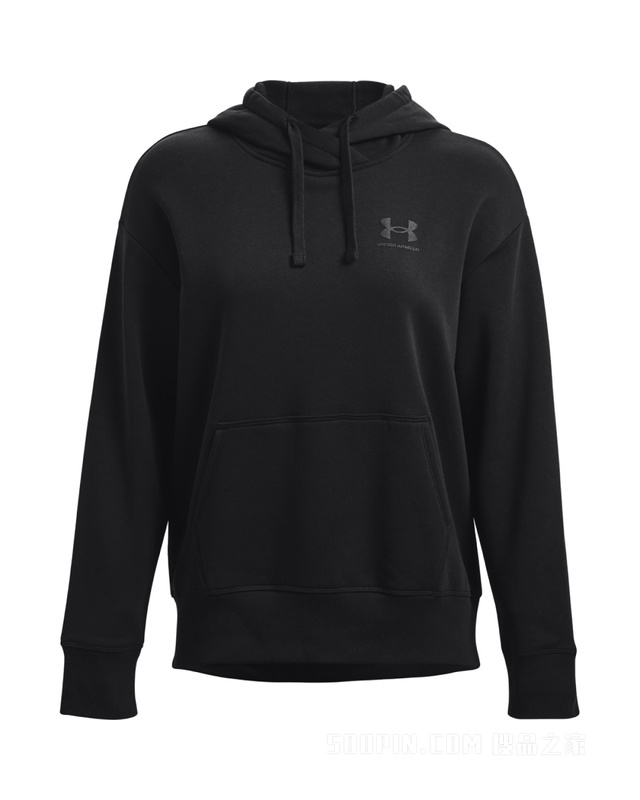 女士UA Rival Oversized抓绒连帽上衣