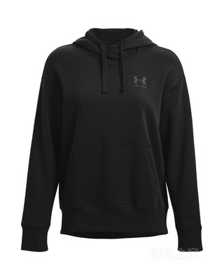 女士UA Rival Oversized抓绒连帽上衣