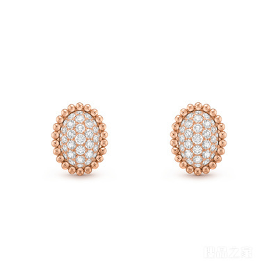Perlée diamonds pavé耳环