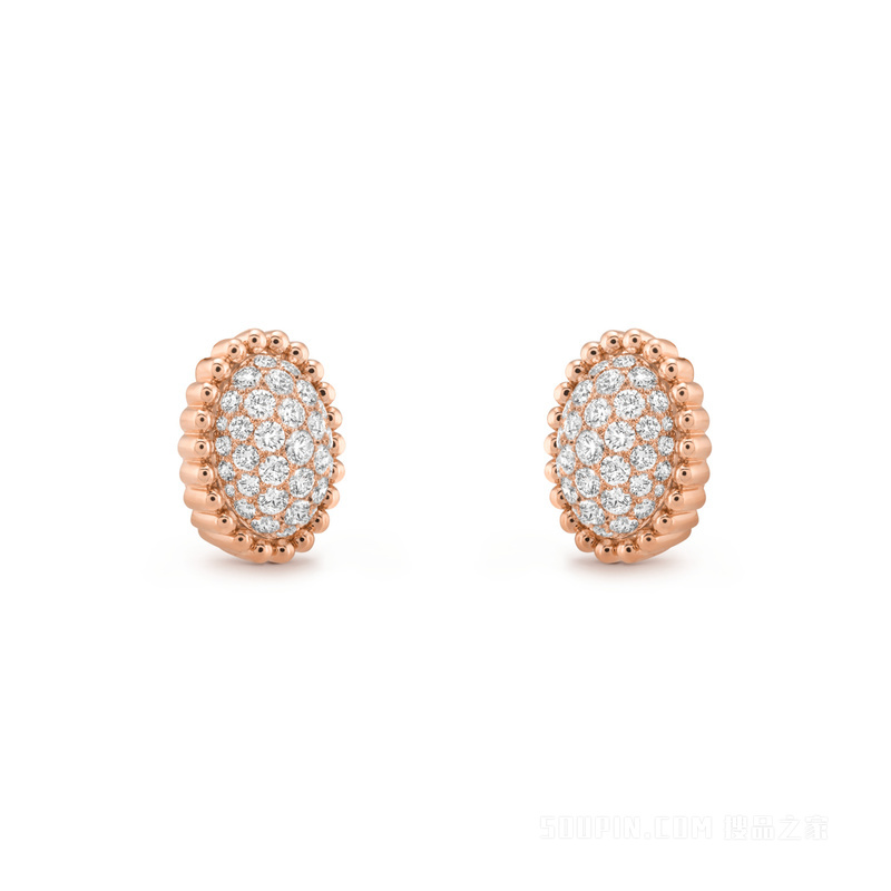 Perlée diamonds pavé耳环