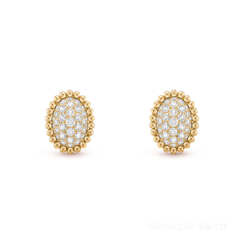 Perlée diamonds pavé耳环