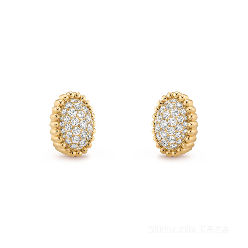 Perlée diamonds pavé耳环