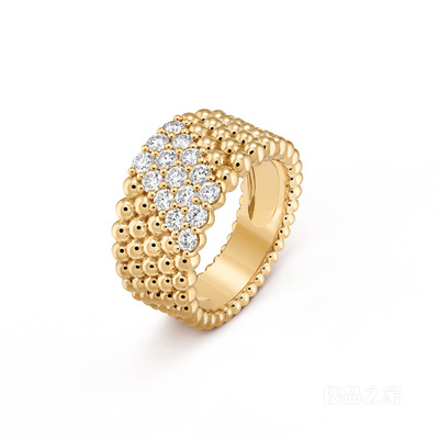 Perlée diamonds戒指，5排镶钻设计