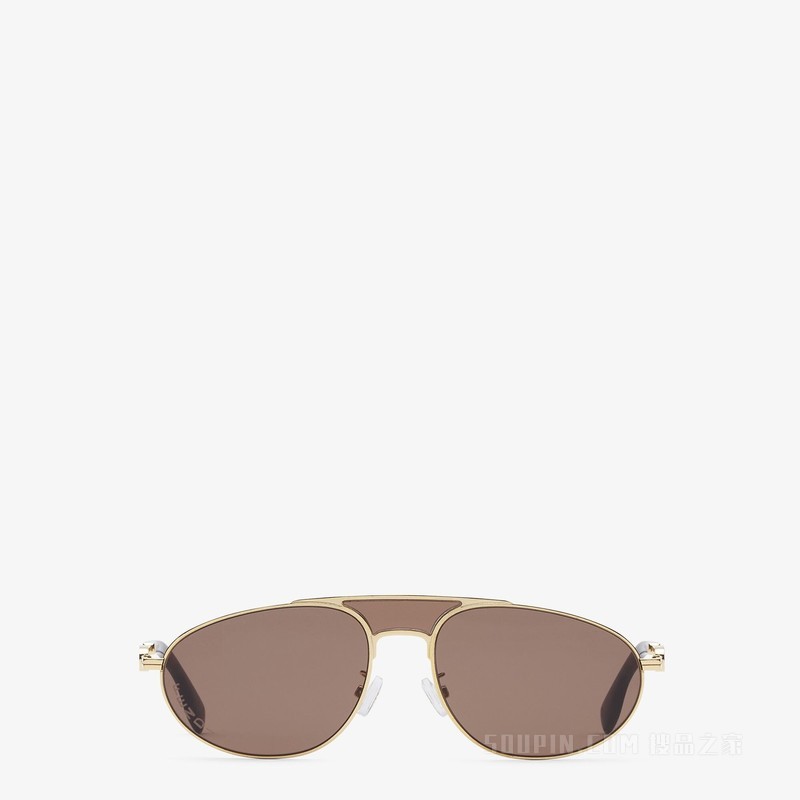 Fendi O’Lock 金色太阳镜