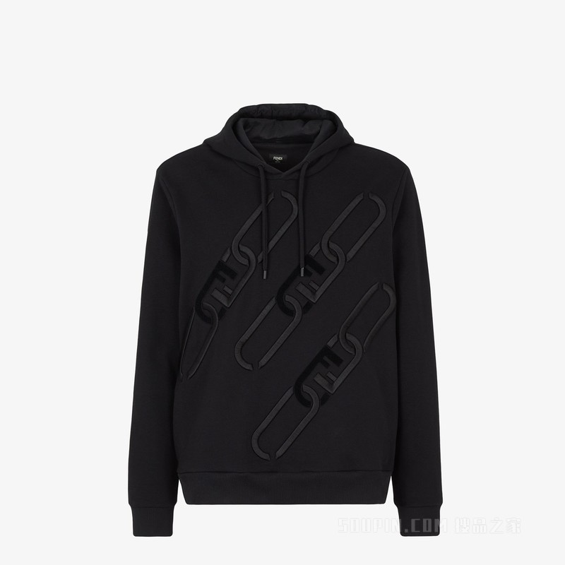 运动衫 黑色平纹布运动衫