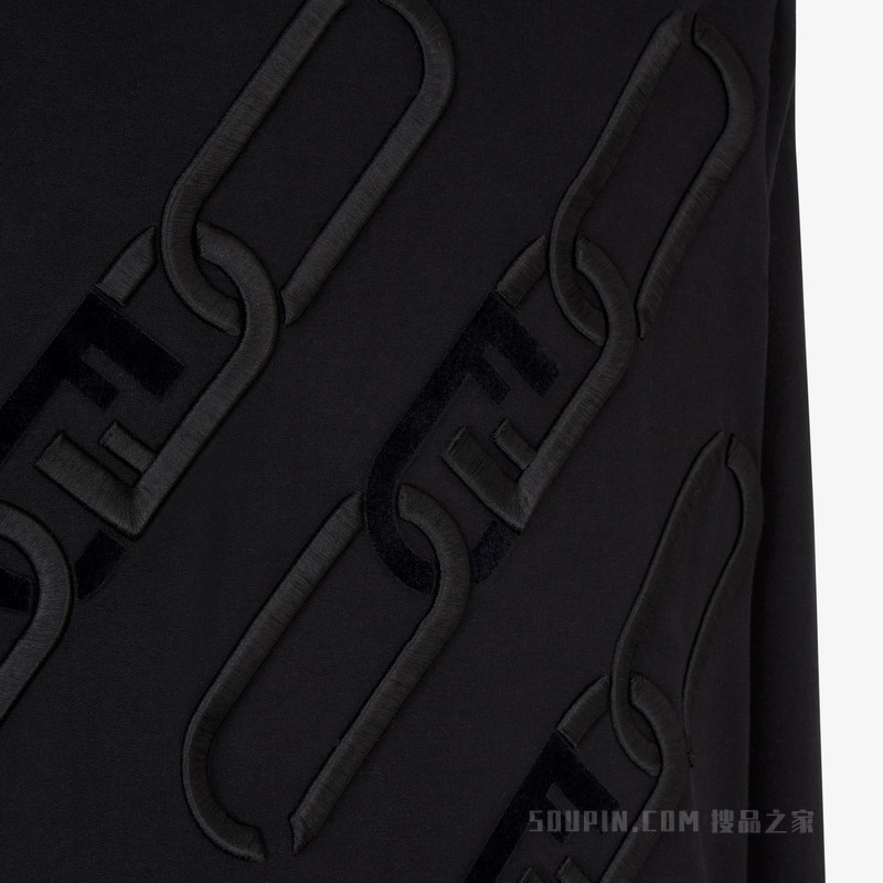 运动衫 黑色平纹布运动衫