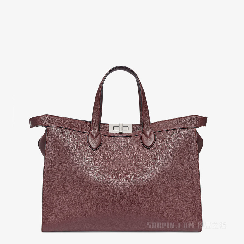 FENDI　手袋 FENDI/芬迪】Peekaboo ISeeU中号手袋灰色皮革手袋