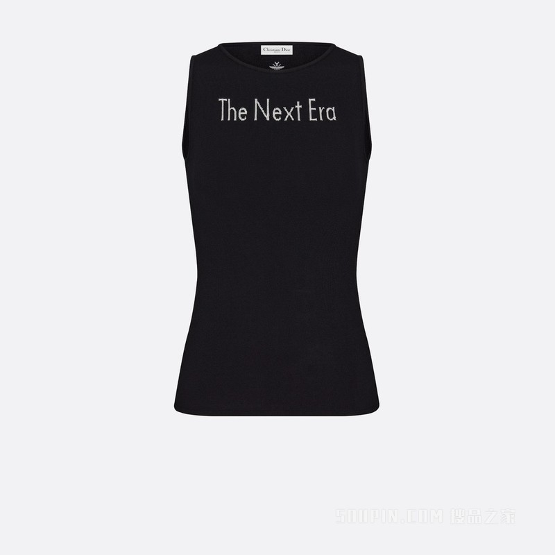 背心 黑色针织科技面料“The Next Era”字样