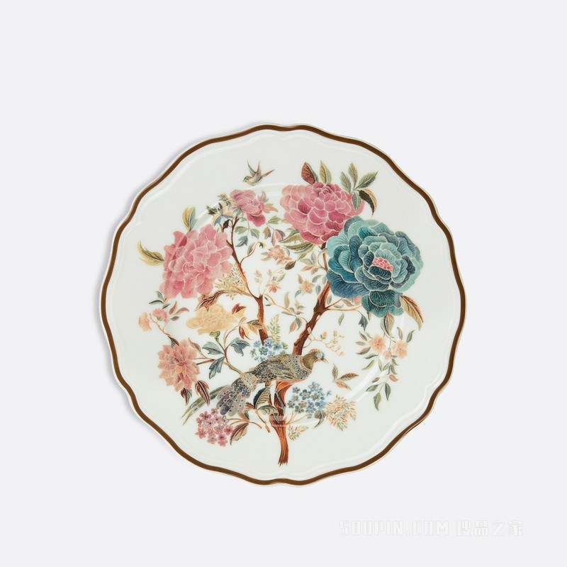 甜品碟 多色 Jardin d'Hiver Large Morning Bird 图案