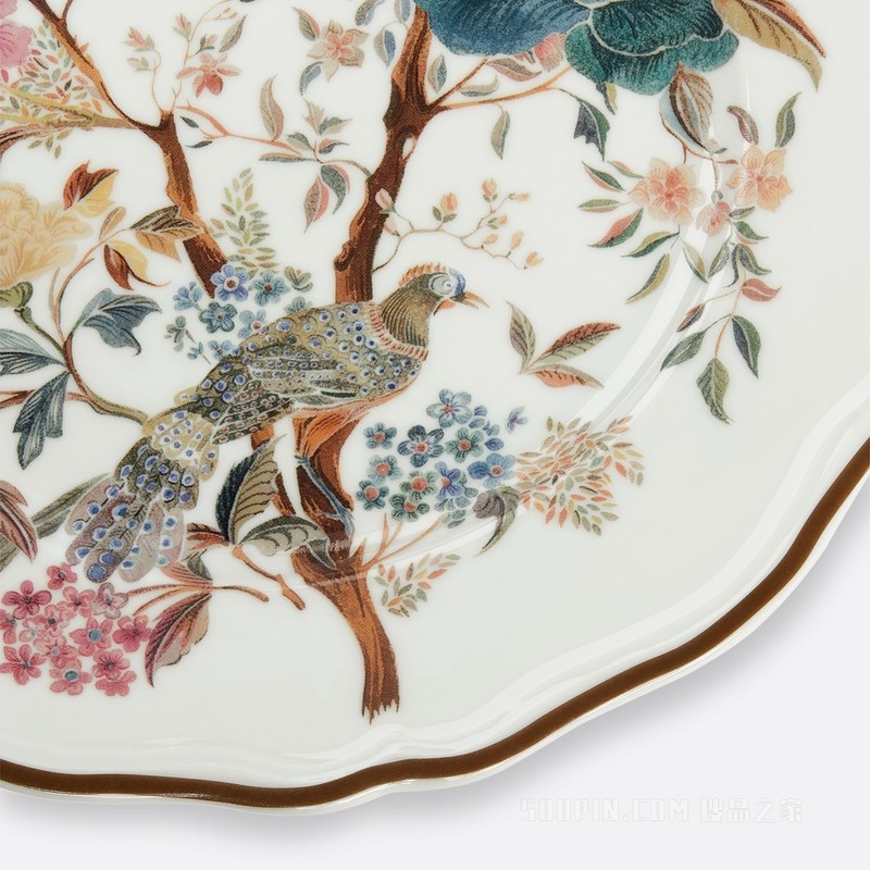甜品碟 多色 Jardin d'Hiver Large Morning Bird 图案