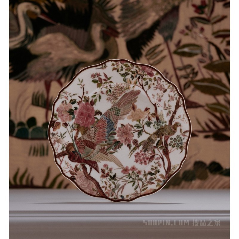 餐盘 多色 Jardin d'Hiver Large Morning Bird 图案