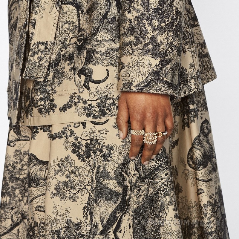 Dio(r)evolution 戒指套装 复古金色饰面金属和银色调仿水晶