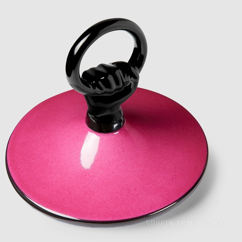Fumus香型中号星眼印花烛台 蓝色瓷器
