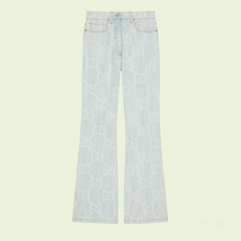 “Gucci and California”GG牛仔裤 浅蓝色