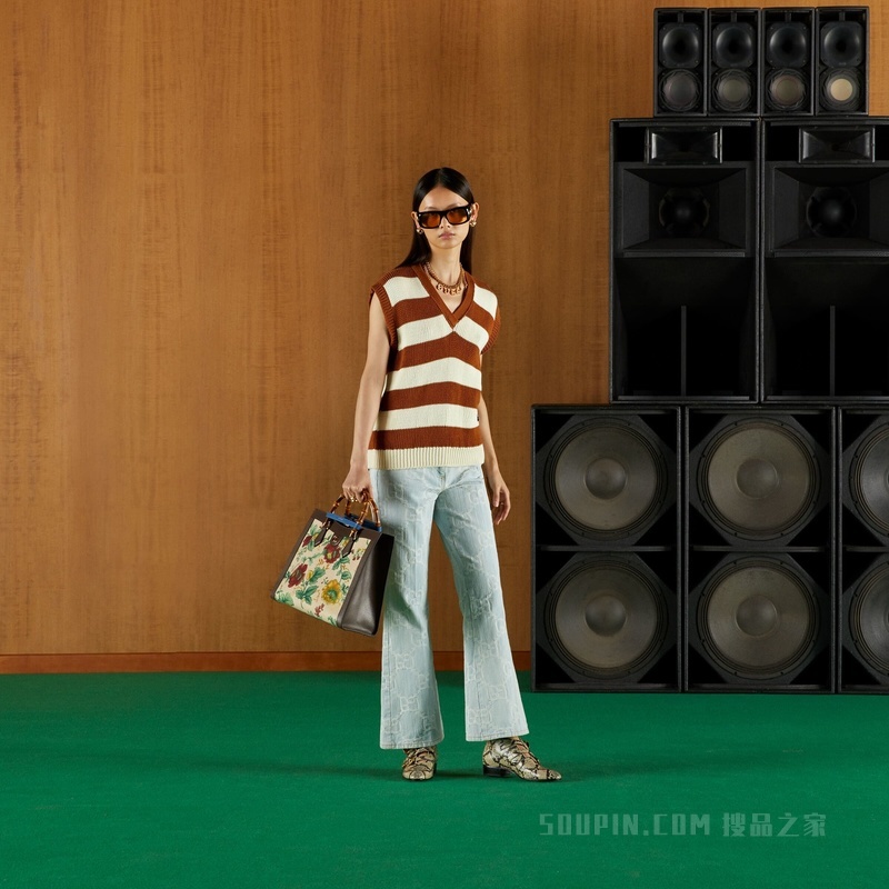 “Gucci and California”GG牛仔裤 浅蓝色