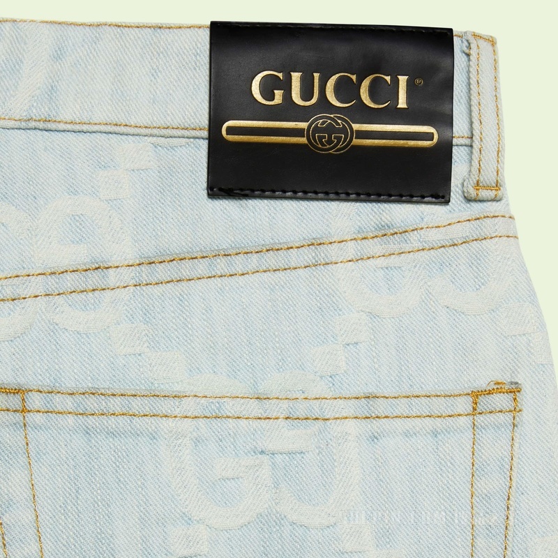 “Gucci and California”GG牛仔裤 浅蓝色