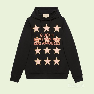 平纹针织棉卫衣 黑色